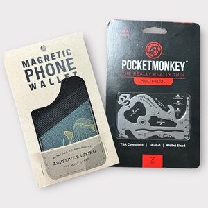 NWT Zootility Magnetic Phone Wallet & POCKETMONKEY Bundle